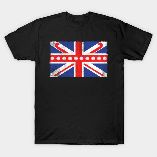 UK Flag Field Hockey T-Shirt by yeoys