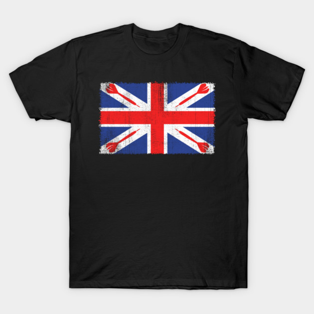 UK Flag Darts T-Shirt by yeoys