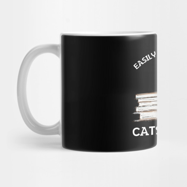 Easily Distracted By Cats And Books by The WYLD Tribe