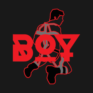 Boy Red w Graphic T-Shirt