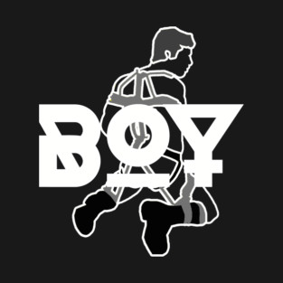 Boy White w Graphic T-Shirt
