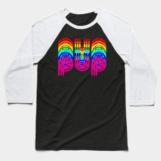 Pup Rainbow Retro Baseball T-Shirt