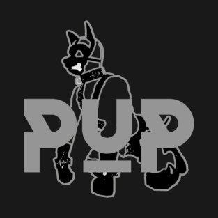 Pup Gray w Graphic T-Shirt