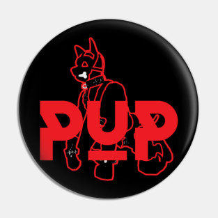 Pup Red w Graphic Pin