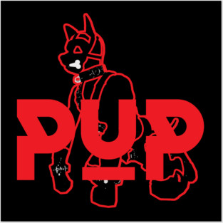 Pup Red w Graphic Posters and Art
