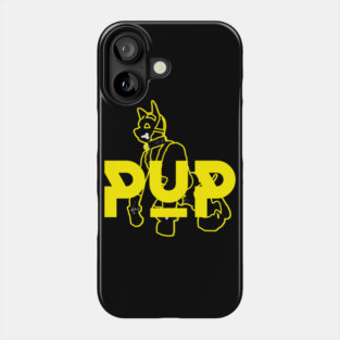 Pup Yellow w Graphic Phone Case