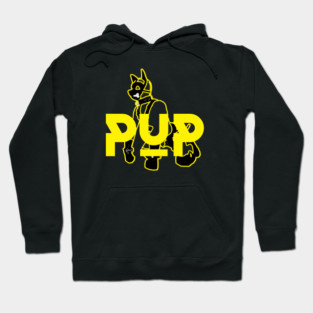 Pup Yellow w Graphic Hoodie