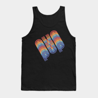 Pup 80s Retro Angled Tank Top