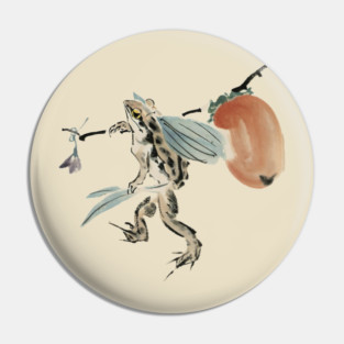 Funny Japanese Frog - Vintage Japanese Art Pin