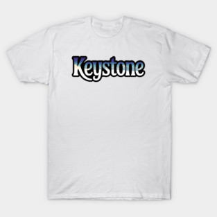 Keystone Mountain Panorama Text Design T-Shirt