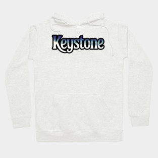 Keystone Mountain Panorama Text Design Hoodie
