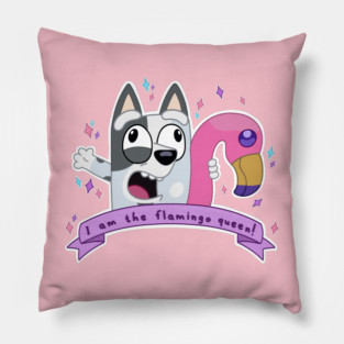 I am the flamingo queen! Pillow