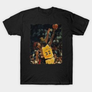 Magic Johnson With Hook Over Big Shot Bob During The, 1996 Campaign T-Shirt