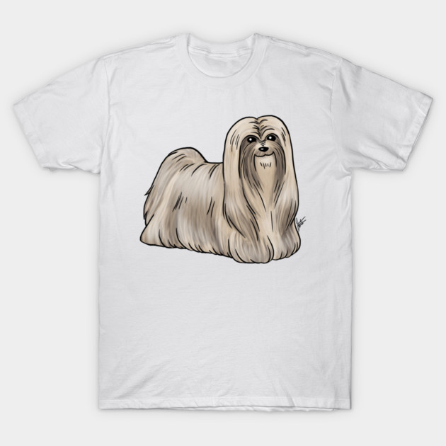 Dog - Lhasa Apso - Tan T-Shirt by Jen's Dogs Custom Gifts and Designs