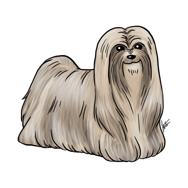 Dog - Lhasa Apso - Tan by Jen's Dogs Custom Gifts and Designs