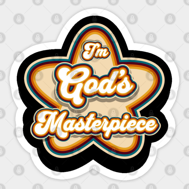 70s Retro I'm God's Masterpiece Sticker by creative