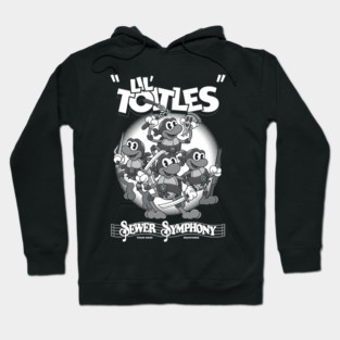 Vintage Cartoon Ninja Turtles - Rubberhose Toitles - Sewer Symphony Hoodie