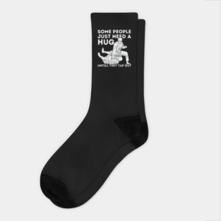 Some People Just Need A Hug Funny Jiu Jitsu Gift Socks