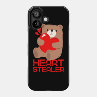 Hearts Stealing Stealer Adorable Bear Valentine's Day Phone Case