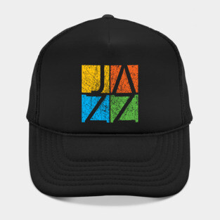 Colorful JAZZ  Creative Typographic Artwork Hat