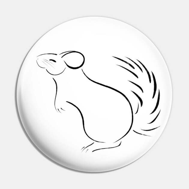 Chinchilla Pin by DeguArts