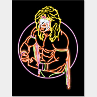 Ultimate Warrior neon Posters and Art