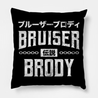Bruiser Brody Typography Pillow
