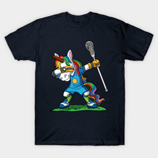 Dabbing Unicorn Lacrosse LAX T-Shirt