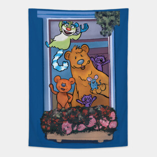 Bear in the Big Blue House Tapestry