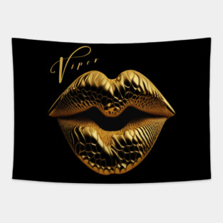 Kid Relic Gold Viper Kiss Tapestry