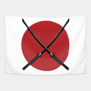 Japanese Samurai Katana Tapestry