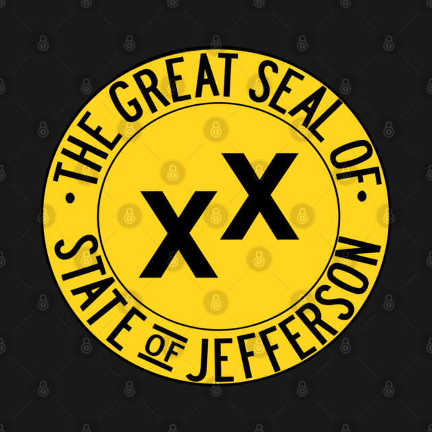 Jefferson State Flag - Proposed Pacific State of Jefferson T-shirt Oregon History Northern California Exit by Yesteeyear