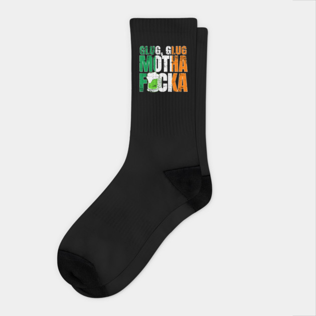 Glug Glug Motha Fucka Socks by belownormal