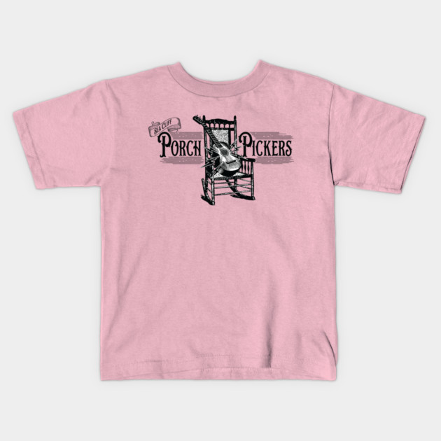 Sea Cliff Porch Pickers Kids T-Shirt by The Bald Welshman