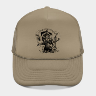 Kali Goddess Black Ink Transparent Hat