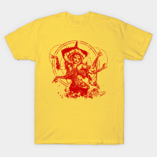 Kali Goddess Red Ink Transparent T-Shirt