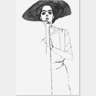 Portrait of a Woman by Egon Schiele Posters and Art