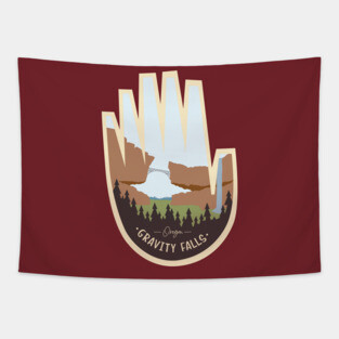 Gravity Falls Oregon Tapestry