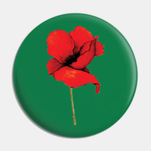 Red Poppy Pin