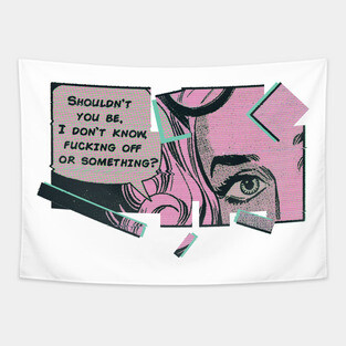 Vaporwave Comic Tapestry