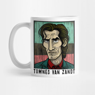 Townes Van Zandt •• Retro Illustration Mug