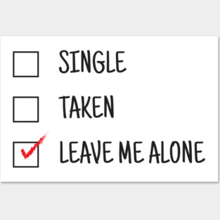 Leave me alone checkmark Posters and Art