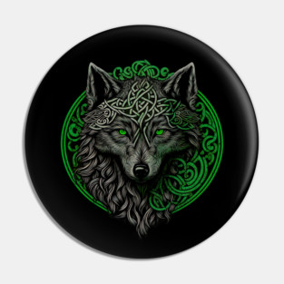 Celtic Irish Knot with Wolf Design - St Patrick Pin