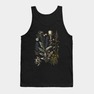 Dark Academia Botanical Poster Tank Top