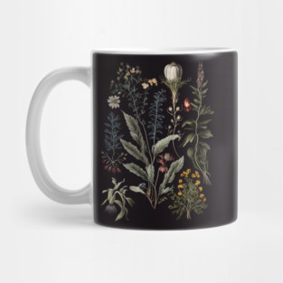 Dark Academia Botanical Poster Mug