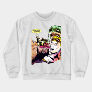 REVISTANGO #27 - Bullet the Savage Dog Strikes Retro Comic Drama of Fear Command and Fury in Bold Mid Century Pulp Color — Pulp Magazine Crewneck Sweatshirt