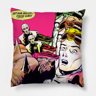 REVISTANGO #27 - Bullet the Savage Dog Strikes Retro Comic Drama of Fear Command and Fury in Bold Mid Century Pulp Color — Pulp Magazine Pillow