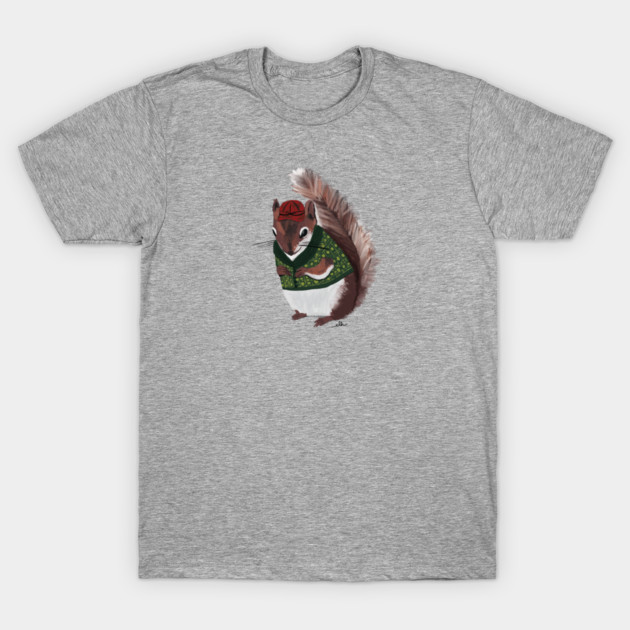 Squirrely Squirrel T-Shirt by EmilyLaurelHarris