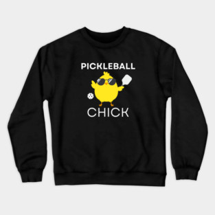 Pickleball Chick Funny Pickle Ball Gift for Women Crewneck Sweatshirt