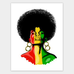 Afro Woman Afrocentric Sticker